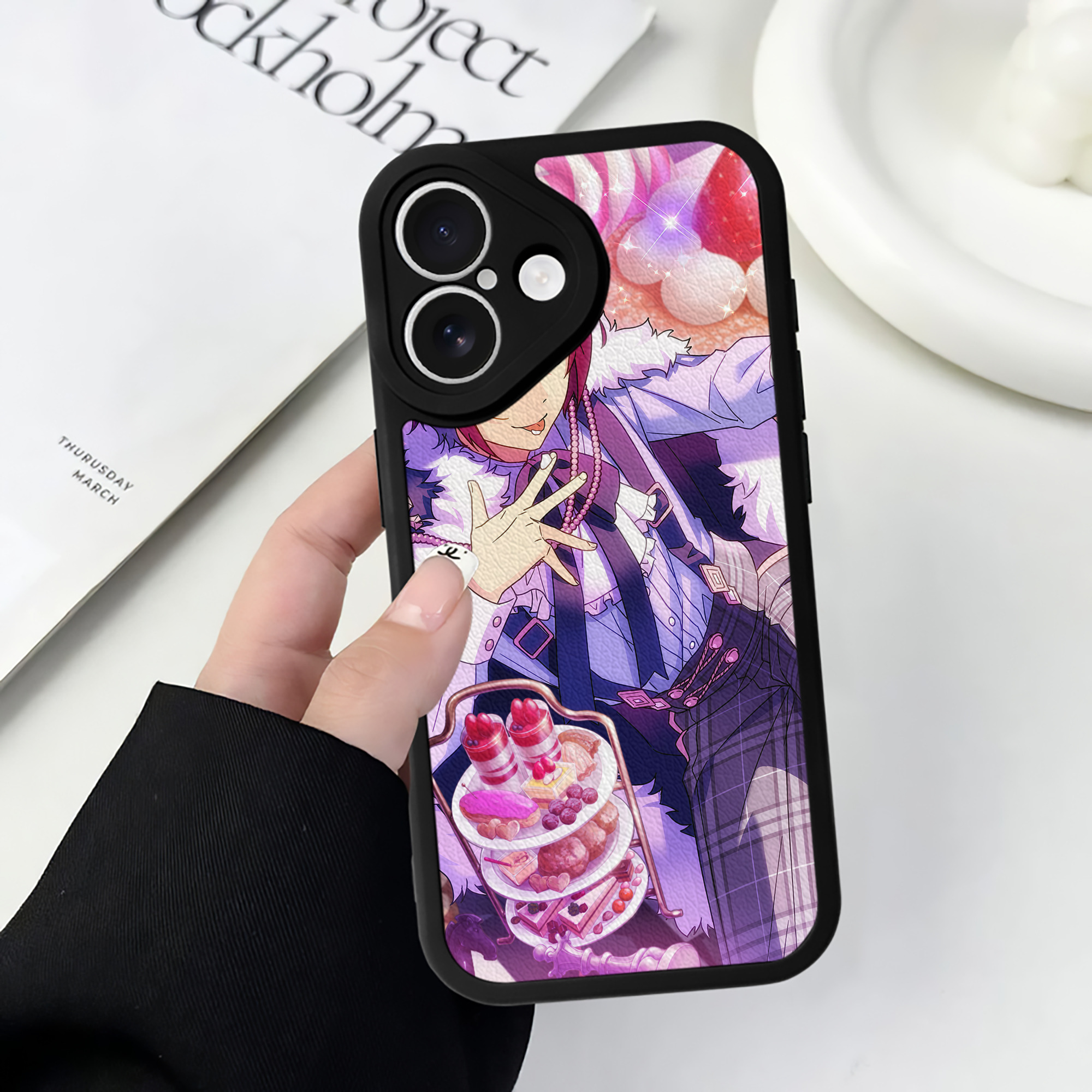 （画像用） あんさんぶるスターズ! Ensemble Stars 【iPhone 16シリーズ対応】シリコンスマホケース（レザー調） 材質：シリコン